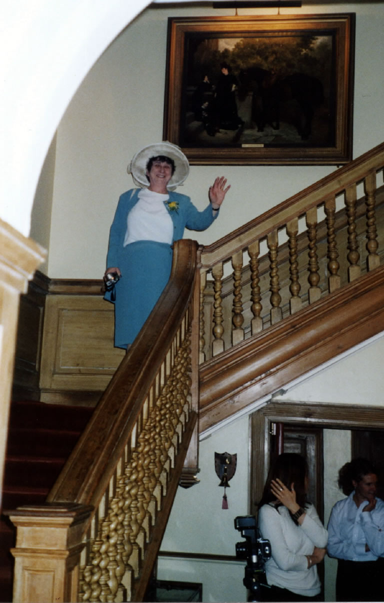 Mary Stallard waving