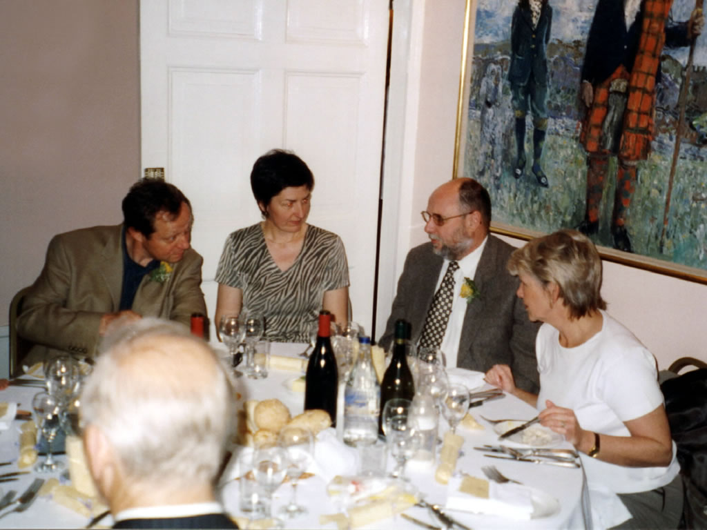 Jamie Caven-Atack, Janet Taylor, Chippie & Linda Snell (& Alan Davies' head)