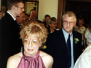 6. Sarah Ash leading Kingsley Ash through a crowd