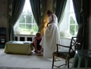 1. Sarah Ash putting on Charlotte's shoes