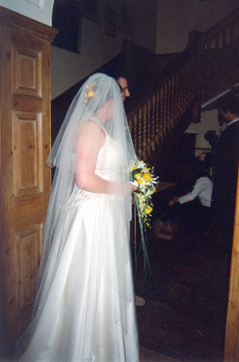 Charlotte with veil down