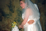 3. Charlotte & Tom cutting cake