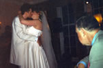 21. Charlotte & Tom smooching on the dance floor whilst Robin Caven-Atack looks on in disgust