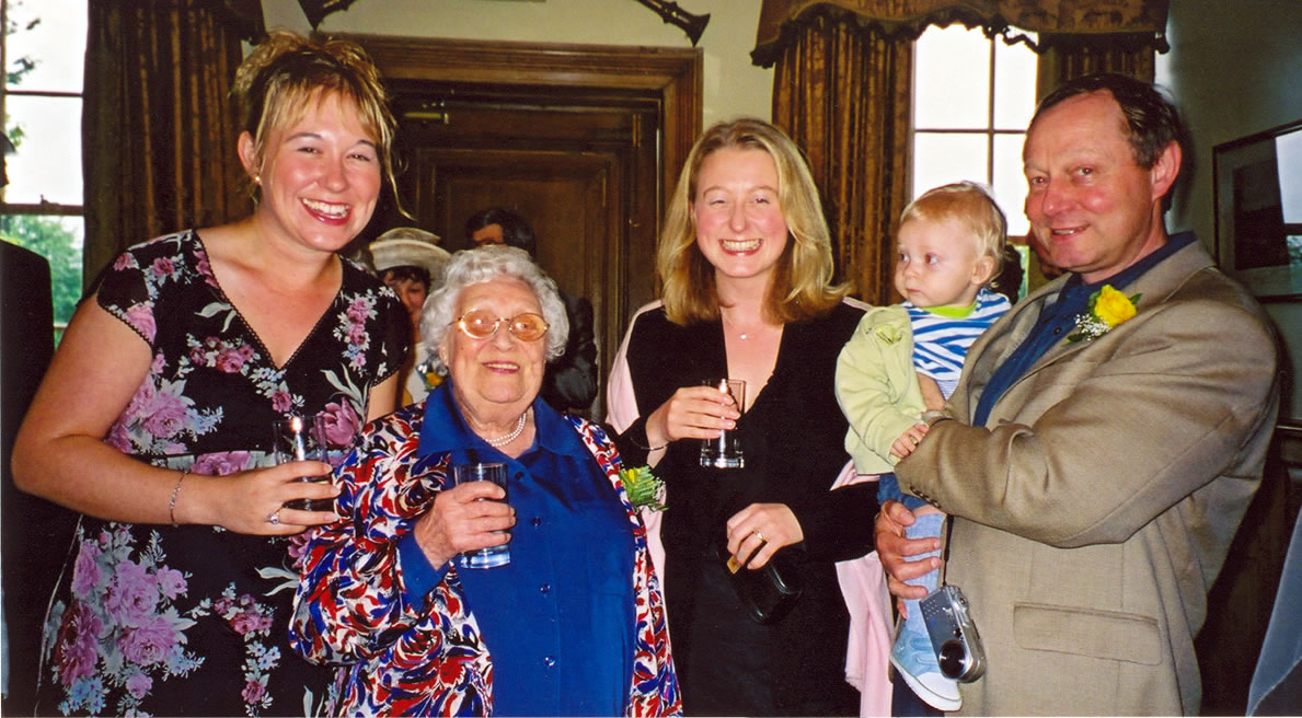 Sarah Vernon, Grandma Atack, Emily Atack, Sam Caven-Atack & Jamie Caven-Atack